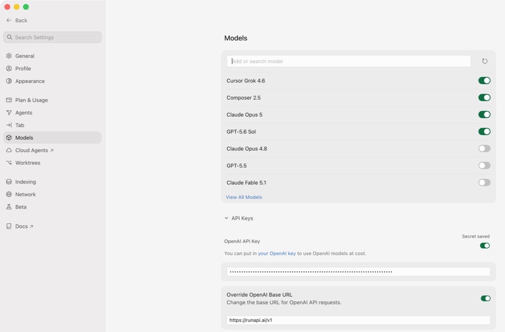 Paste the API key